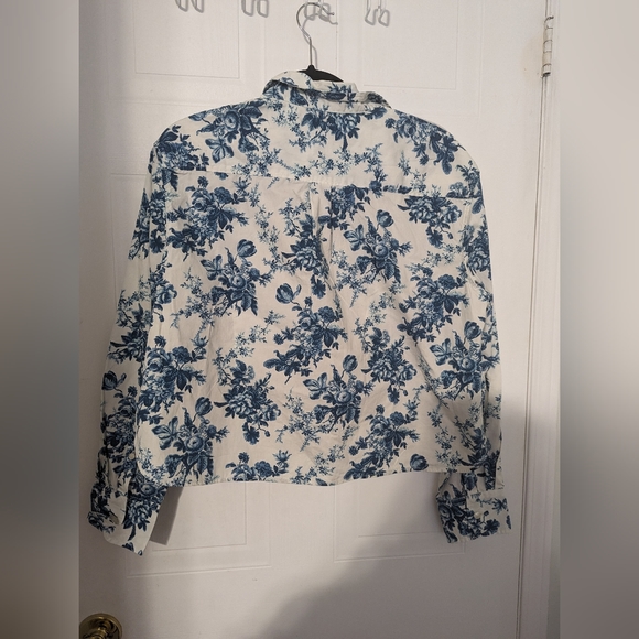 🏵️💚 Gap × LoveShackFancy Organic Cotton Cropped Shirt - Picture 10 of 10